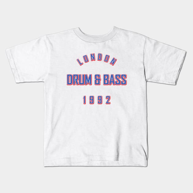 LONDON DRUM AND BASS 1992 Kids T-Shirt by KIMIDIGI